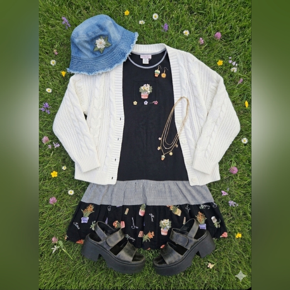 Cottagecore 90's Vintage Hawaii Brand "Naturally Yours" Dress